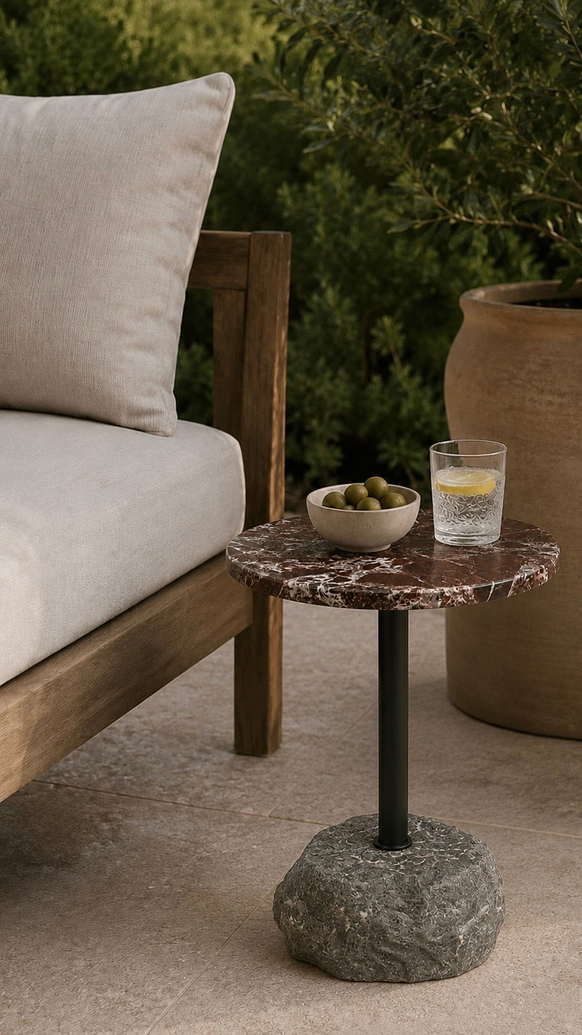 ROCK’D-ROSSO SIDE TABLE